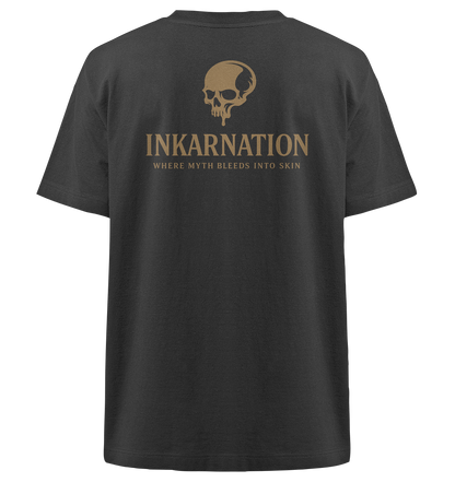 Inkanation – Skarabäus & Schädelkunst Oversized Organic Shirt