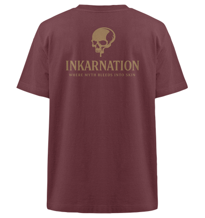 Inkanation – Skarabäus & Schädelkunst Oversized Organic Shirt