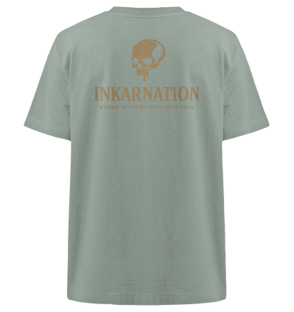 Inkanation – Skarabäus & Schädelkunst Oversized Organic Shirt