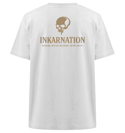 Inkanation – Skarabäus & Schädelkunst Oversized Organic Shirt