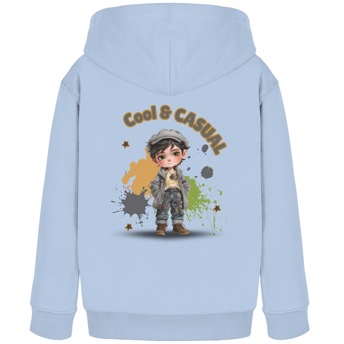 Kids Hoodie Cool & Casual – Jungen Hoodie mit Rückendruck, Herbst Hoodie im Streetstyle Look