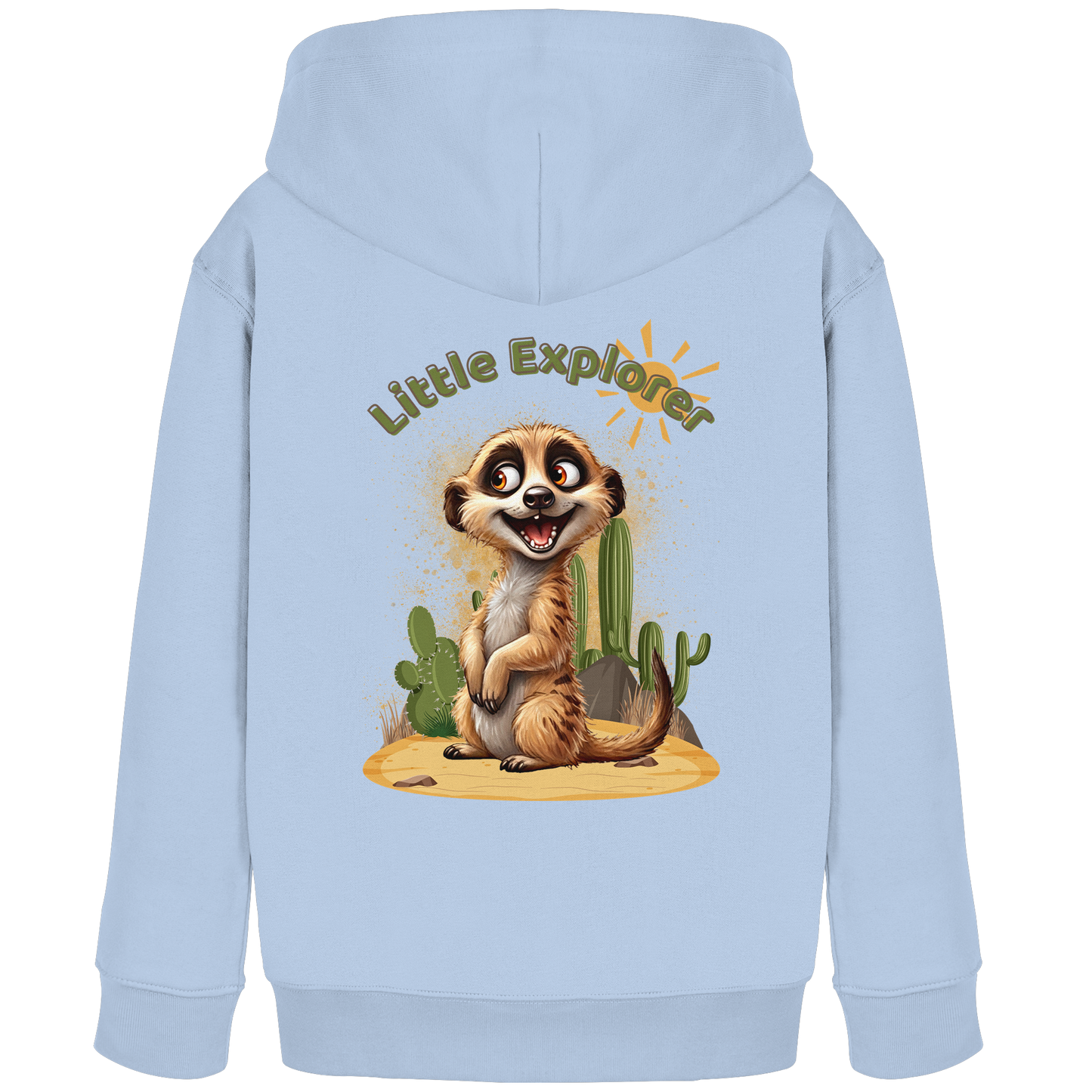 Kids Organic Hoodie Meerkat