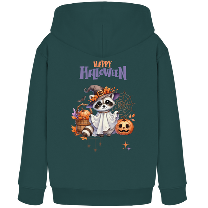 Kinder Hoodie Halloween Motiv Waschbär – Süßes Herbst Design für kleine Geister