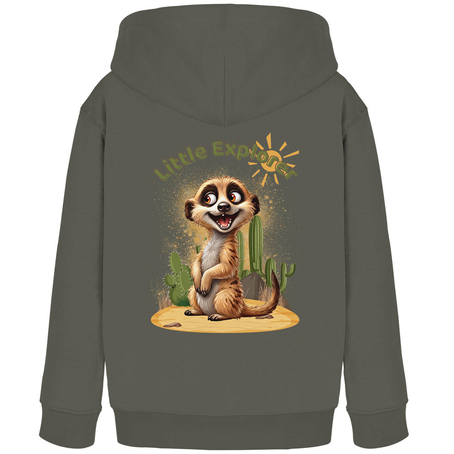 Kids Organic Hoodie Meerkat
