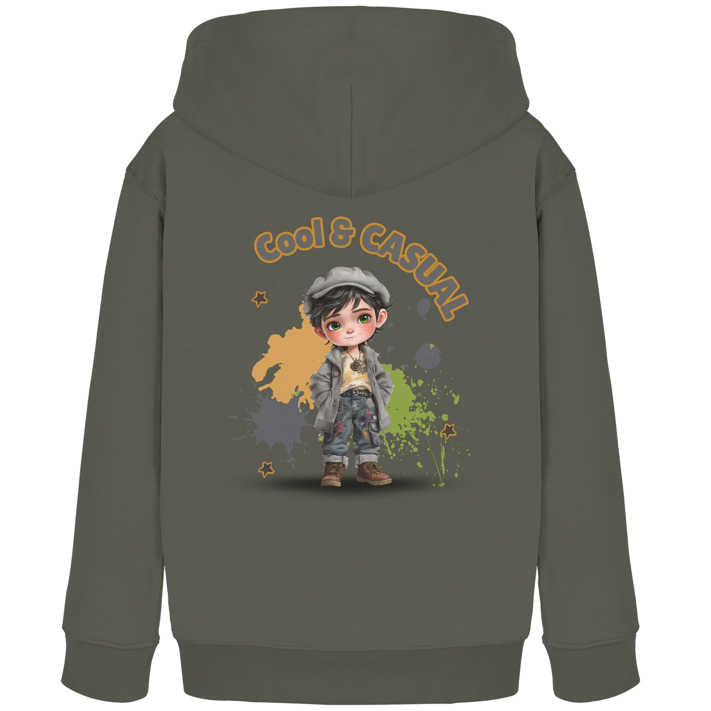 Kids Hoodie Cool & Casual – Jungen Hoodie mit Rückendruck, Herbst Hoodie im Streetstyle Look