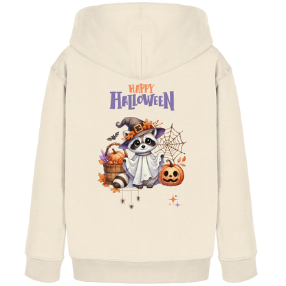 Kinder Hoodie Halloween Motiv Waschbär – Süßes Herbst Design für kleine Geister