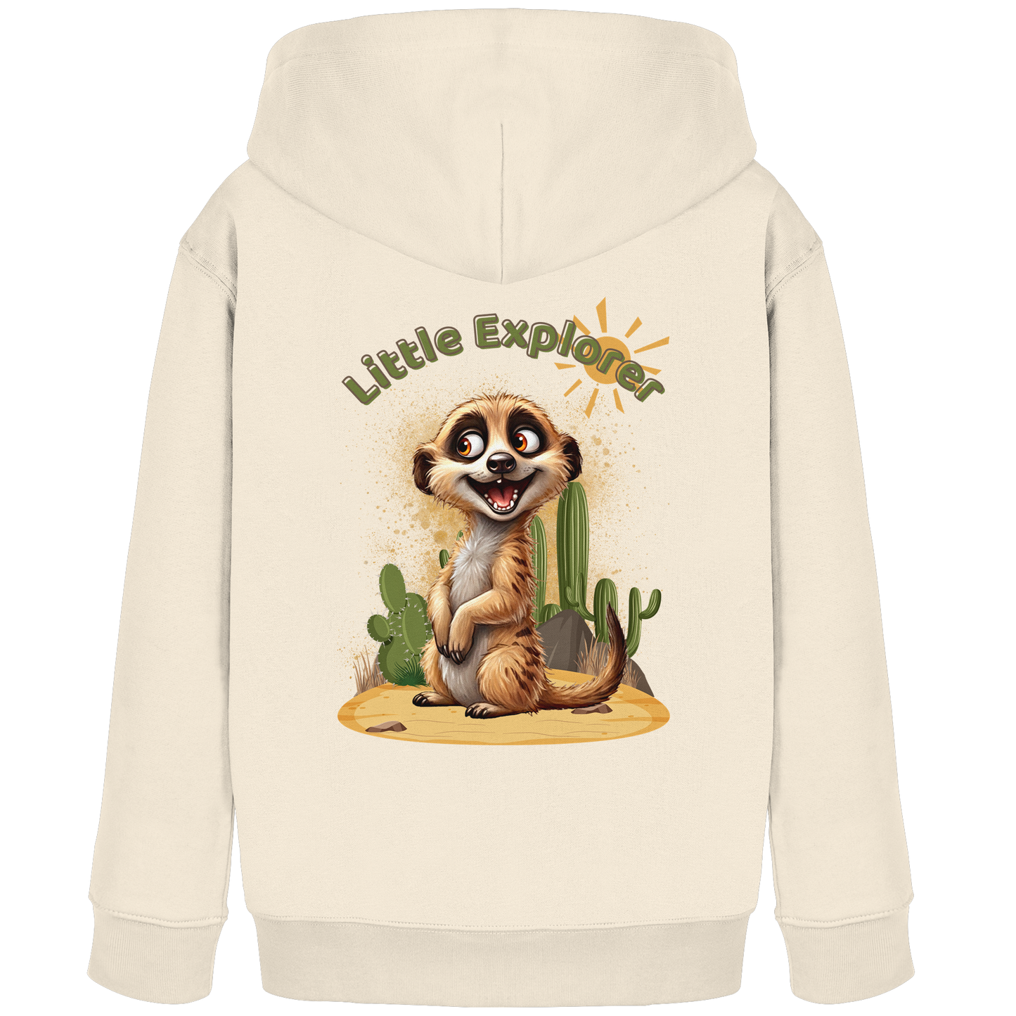 Kids Organic Hoodie Meerkat