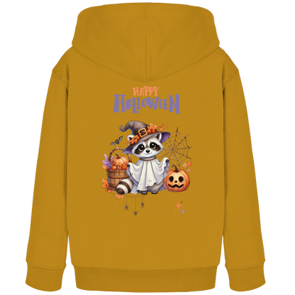 Kinder Hoodie Halloween Motiv Waschbär – Süßes Herbst Design für kleine Geister