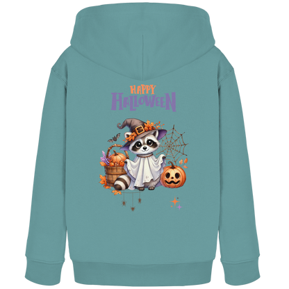 Kinder Hoodie Halloween Motiv Waschbär – Süßes Herbst Design für kleine Geister