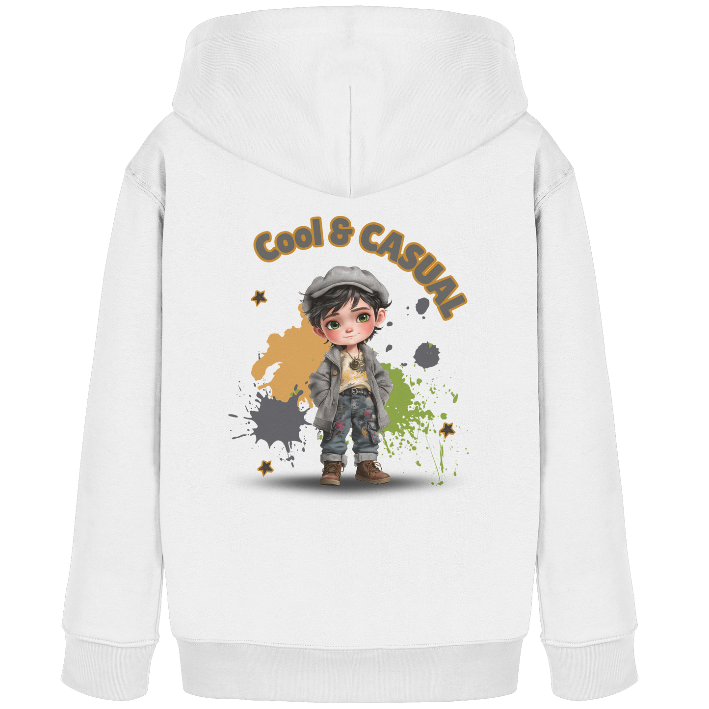 Kids Hoodie Cool & Casual – Jungen Hoodie mit Rückendruck, Herbst Hoodie im Streetstyle Look