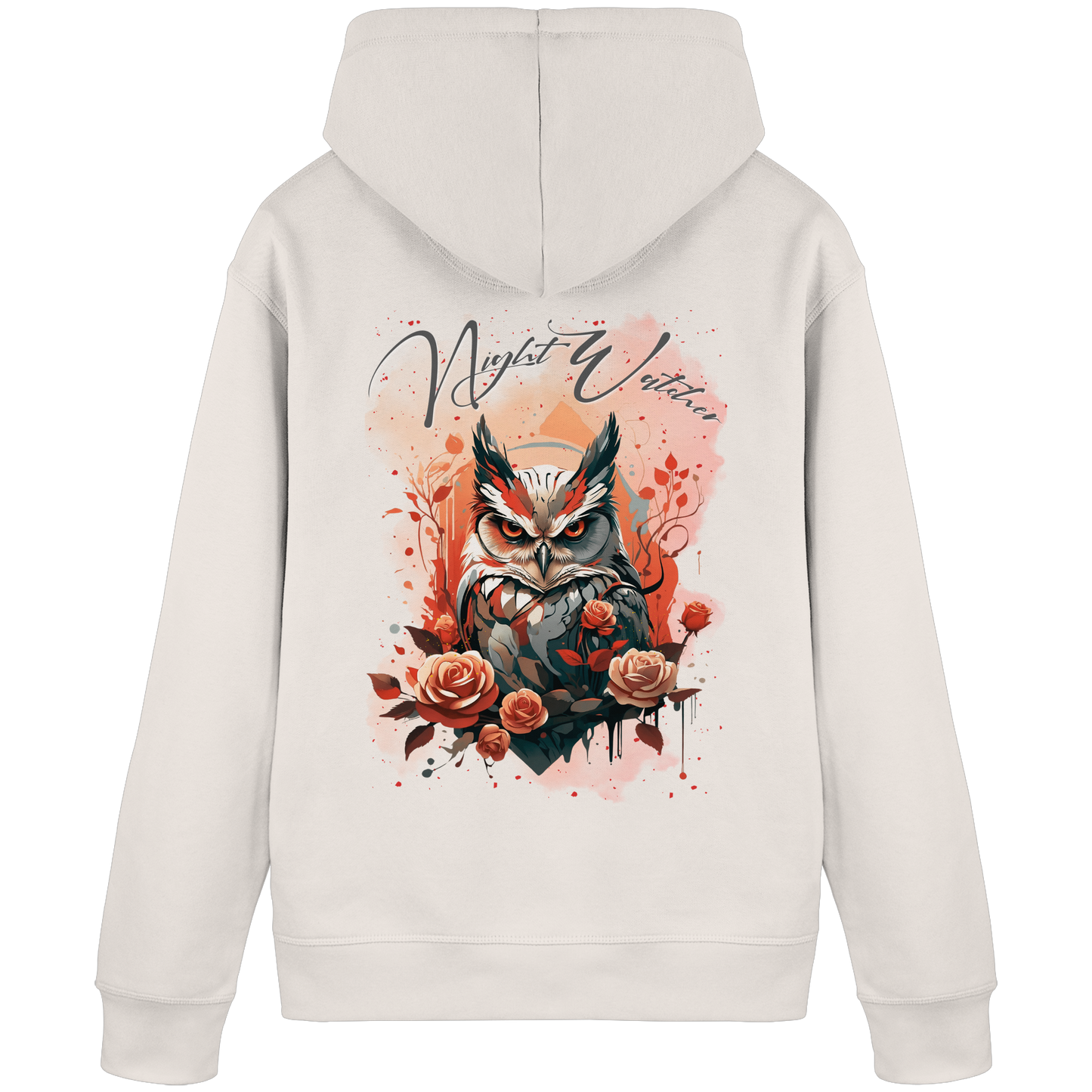 Bequemer Damen Organic Hoodie mit intensivem Dark-Art-Motiv und weicher Innenseite.