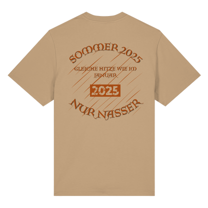 T-Shirt mit Sommer 2025 Design | Sarkastisches Shirt für Humor-Fans | Witziger Front- & Rückendruck zum Wettertrend