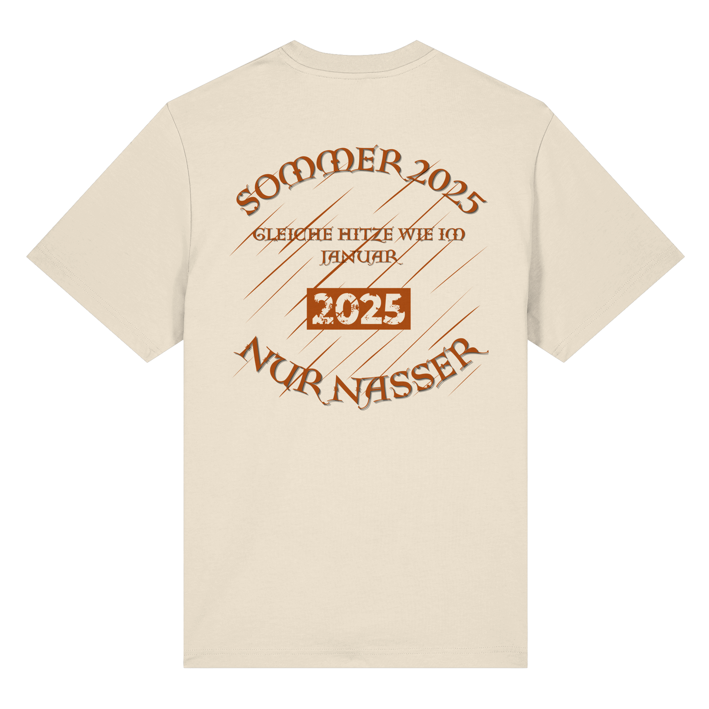 T-Shirt mit Sommer 2025 Design | Sarkastisches Shirt für Humor-Fans | Witziger Front- & Rückendruck zum Wettertrend