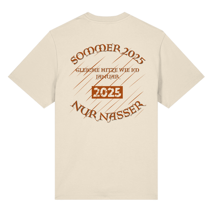 T-Shirt mit Sommer 2025 Design | Sarkastisches Shirt für Humor-Fans | Witziger Front- & Rückendruck zum Wettertrend