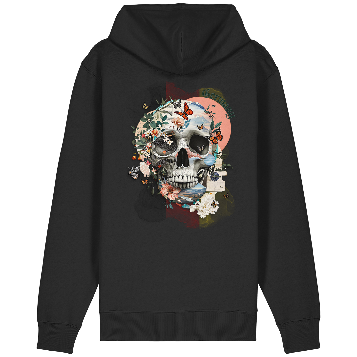 Germany Organic Relaxed Zipper mit Skull-Motiv und Heimatliebe-Design