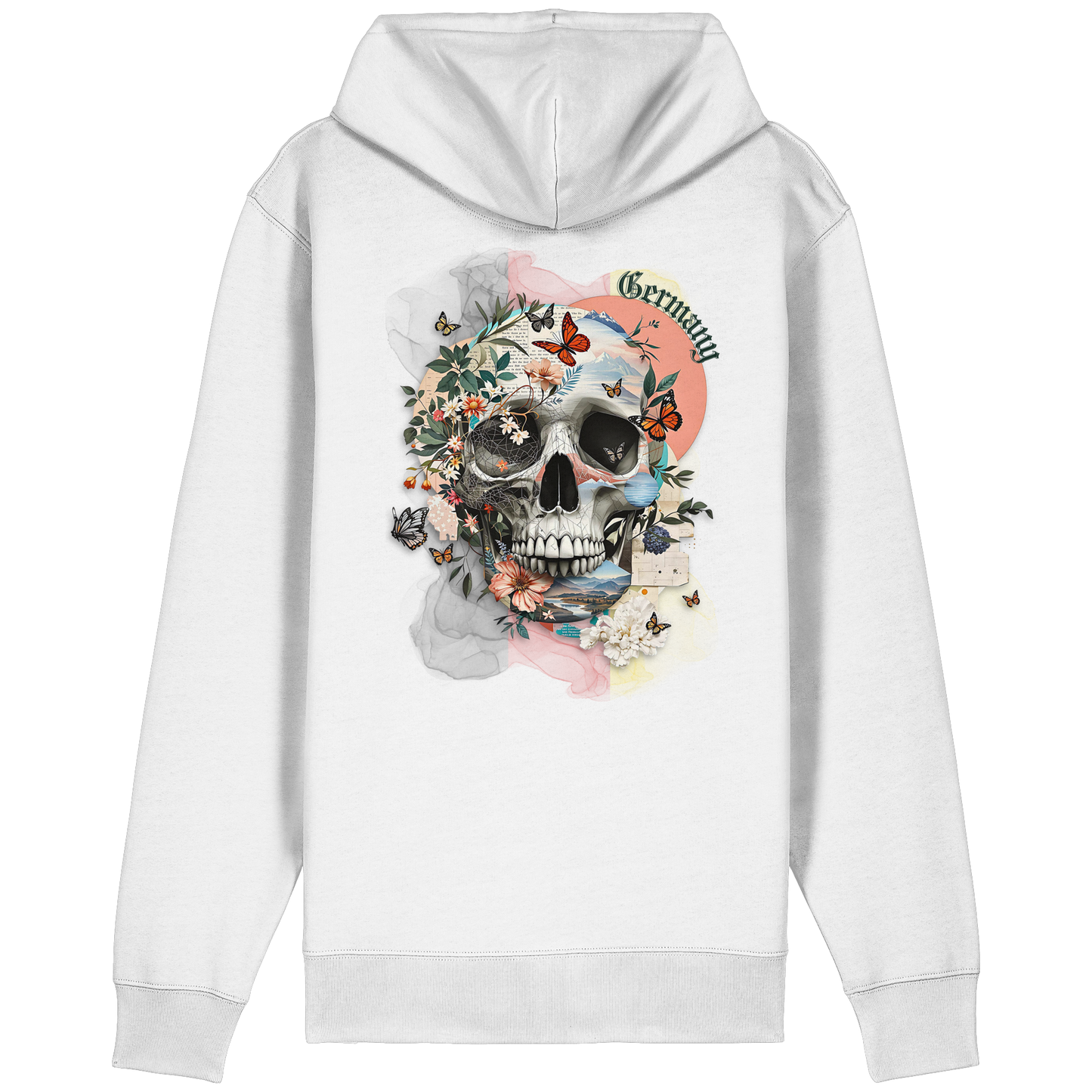 Germany Organic Relaxed Zipper mit Skull-Motiv und Heimatliebe-Design