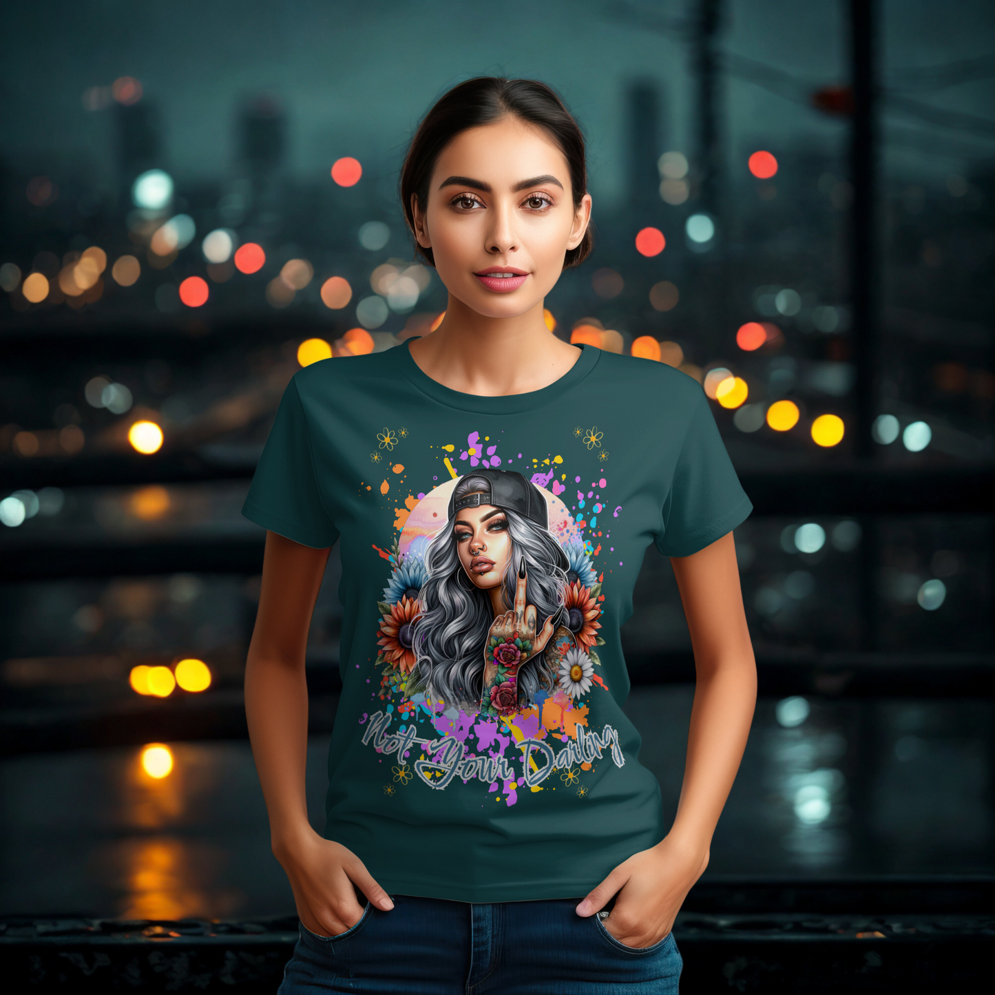 Ladies Organic Shirt – selbstbewusst, provokant & bunt, Streetwear mit Haltung