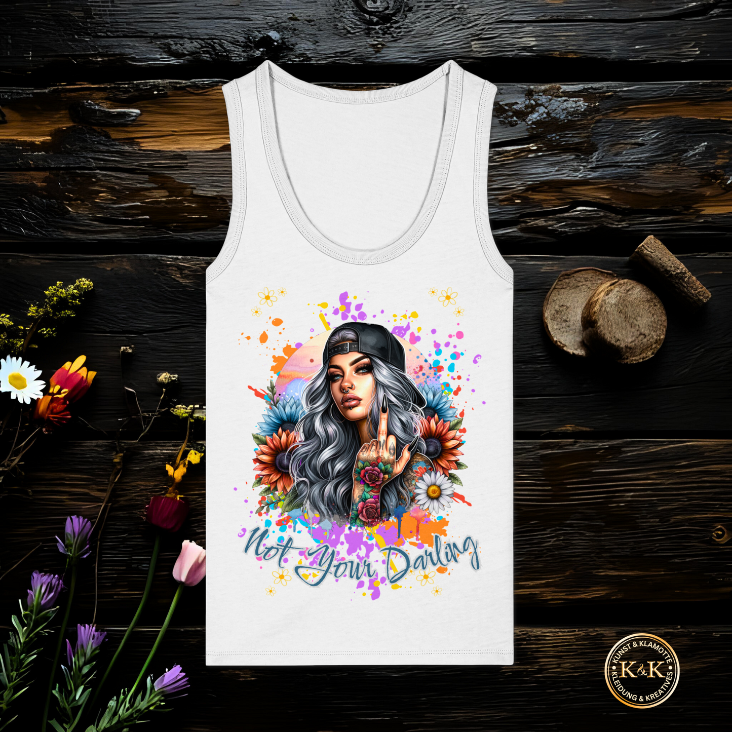 Provokantes Statement Womens Organic Fitted Tank Top