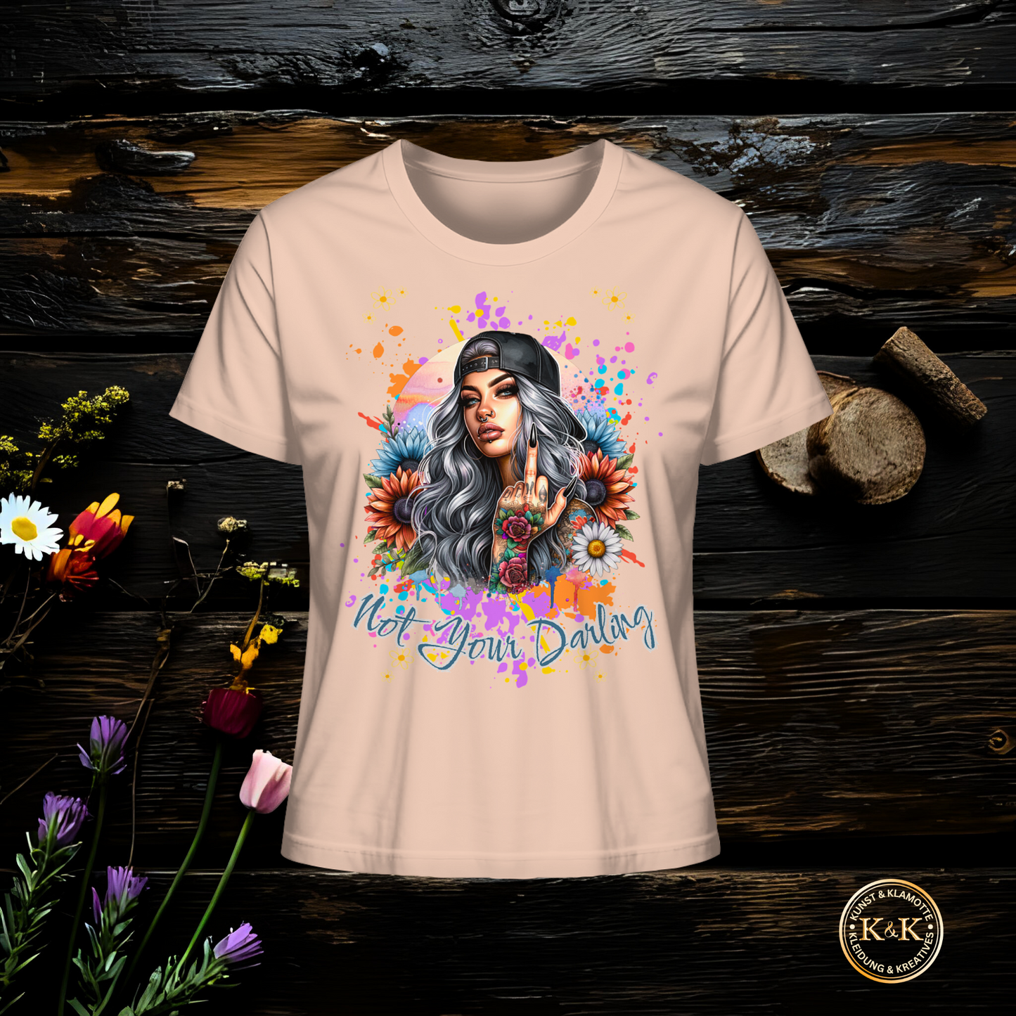 Ladies Organic Shirt – selbstbewusst, provokant & bunt, Streetwear mit Haltung