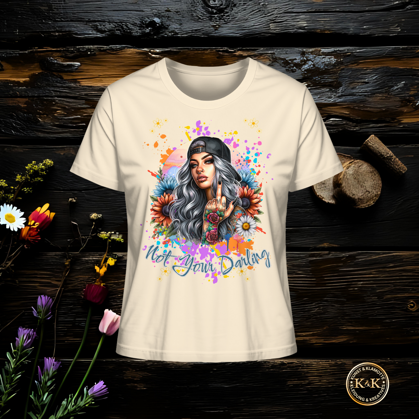 Ladies Organic Shirt – selbstbewusst, provokant & bunt, Streetwear mit Haltung