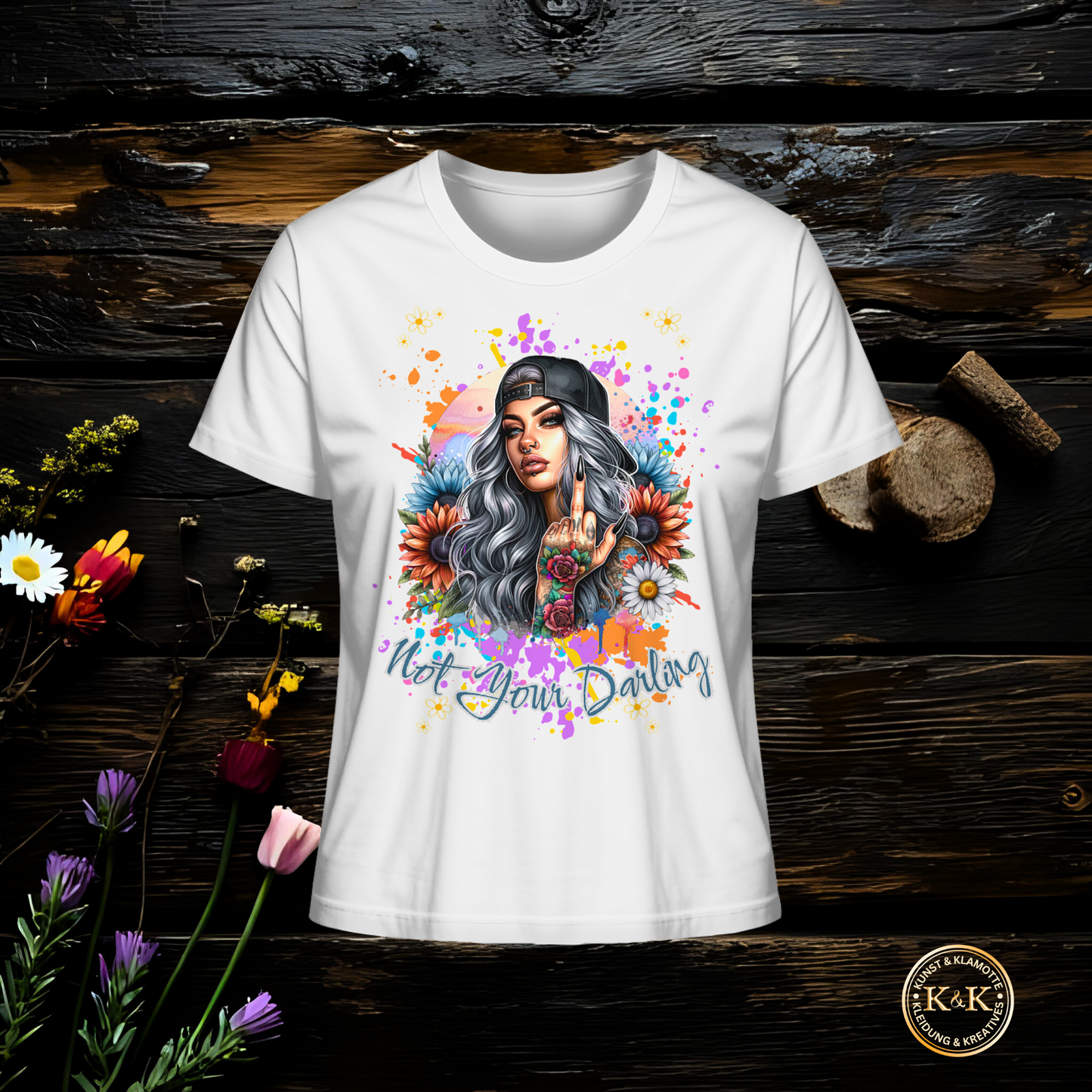 Ladies Organic Shirt – selbstbewusst, provokant & bunt, Streetwear mit Haltung