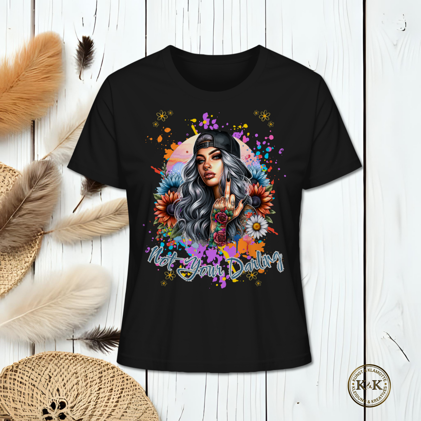 Ladies Organic Shirt – selbstbewusst, provokant & bunt, Streetwear mit Haltung