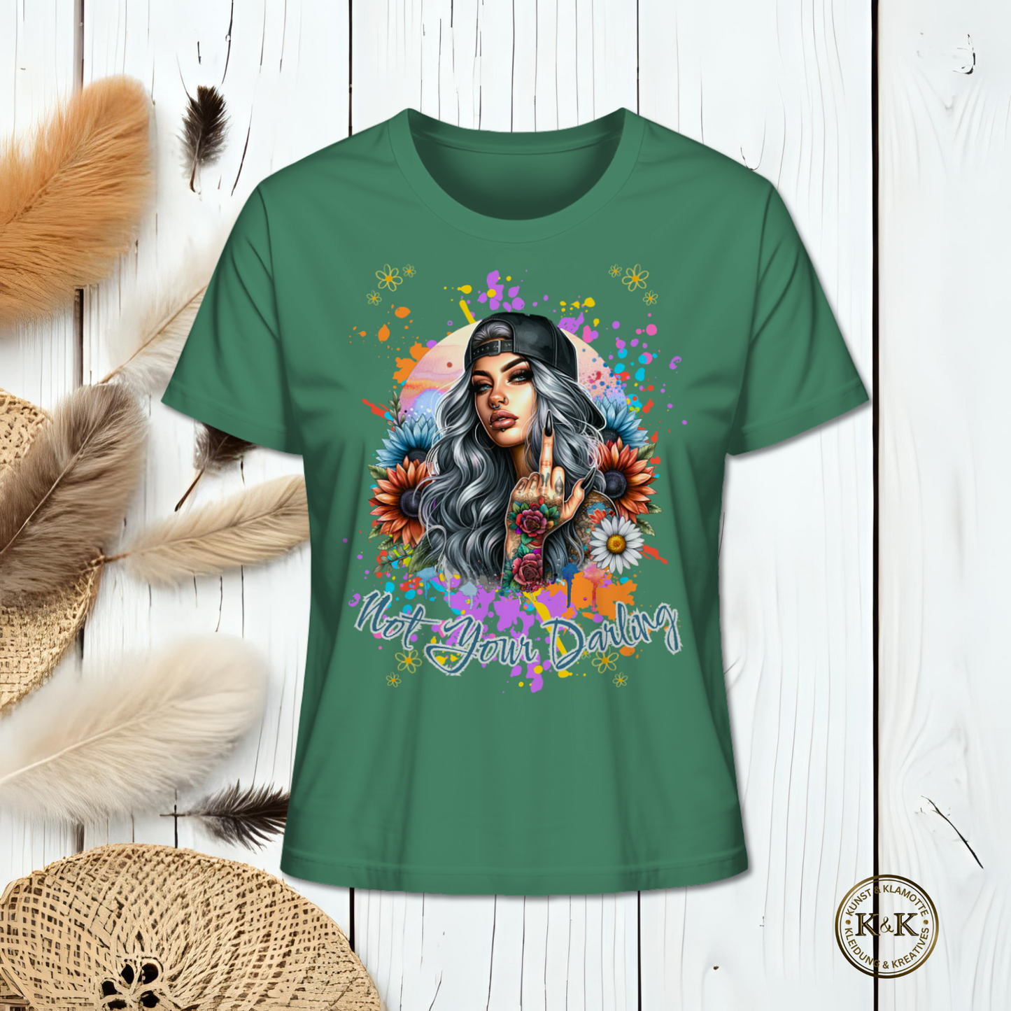 Ladies Organic Shirt – selbstbewusst, provokant & bunt, Streetwear mit Haltung