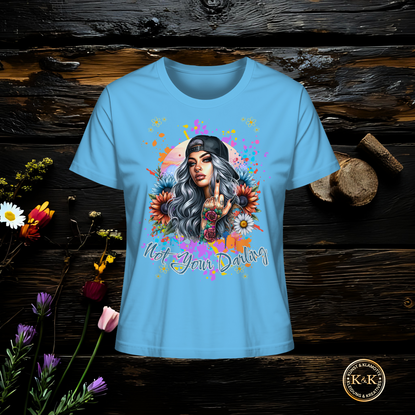 Ladies Organic Shirt – selbstbewusst, provokant & bunt, Streetwear mit Haltung