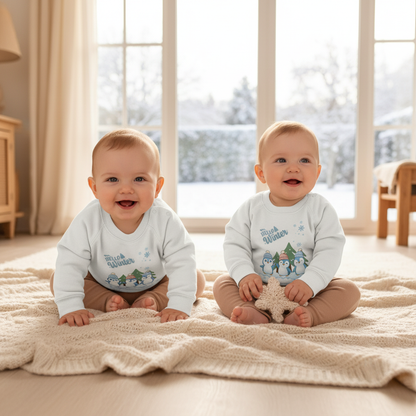 Hello Winter – Baby Organic Sweatshirt mit Pinguinen