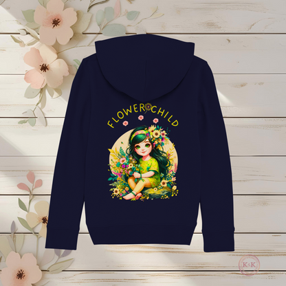 Boho Hoodie für Mädchen – Blumenkind Kapuzenpullover