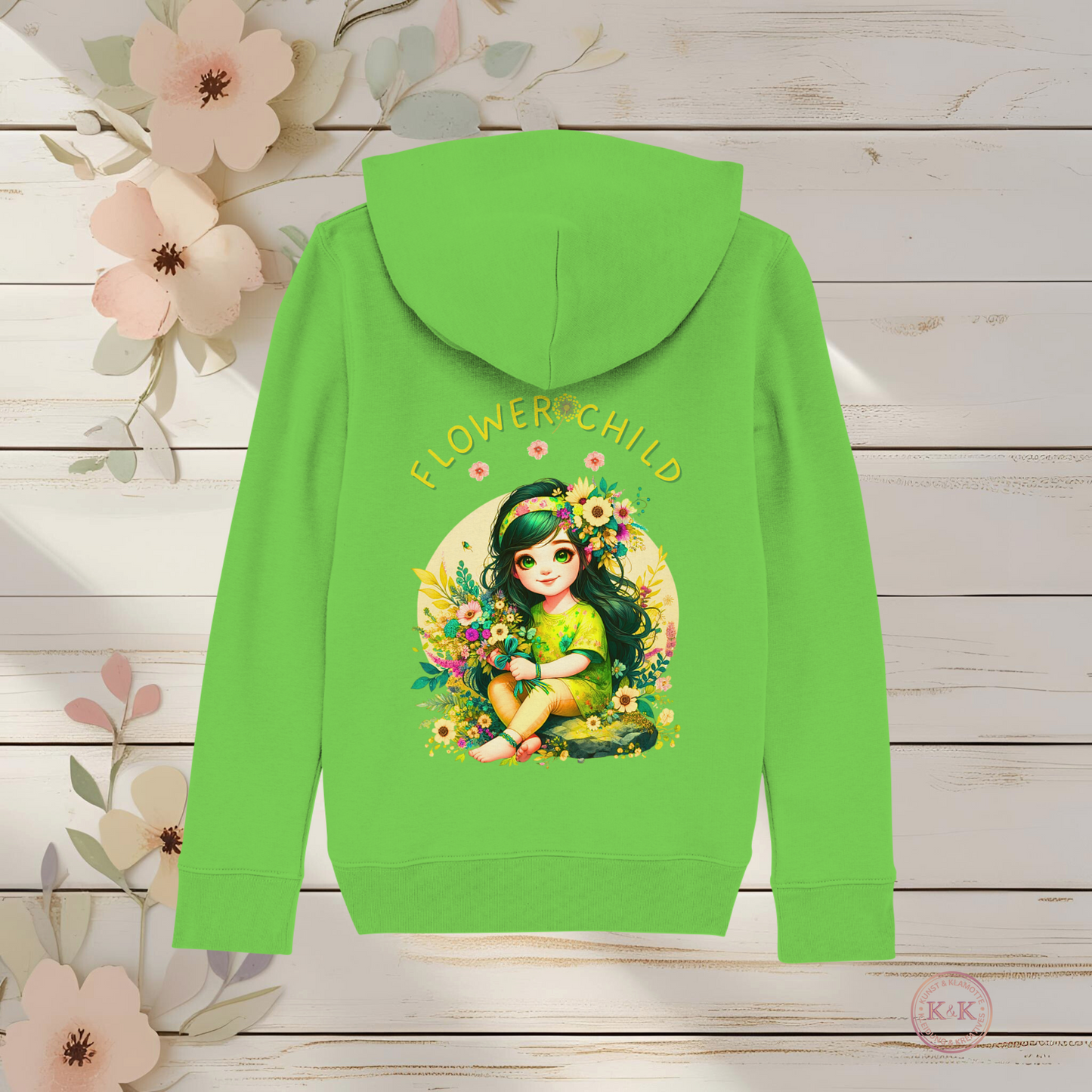 Boho Hoodie für Mädchen – Blumenkind Kapuzenpullover