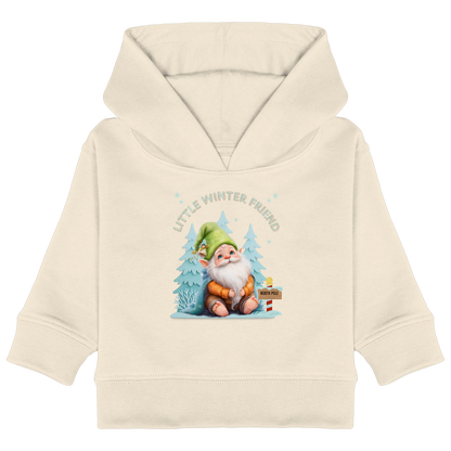 Little Winter Friend – Baby Organic Hoodie mit Wichtel