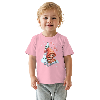 Baby Shirt Winter Schlittenmotiv