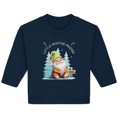 Little Winter Friend – Baby Organic Sweatshirt mit Wichtel