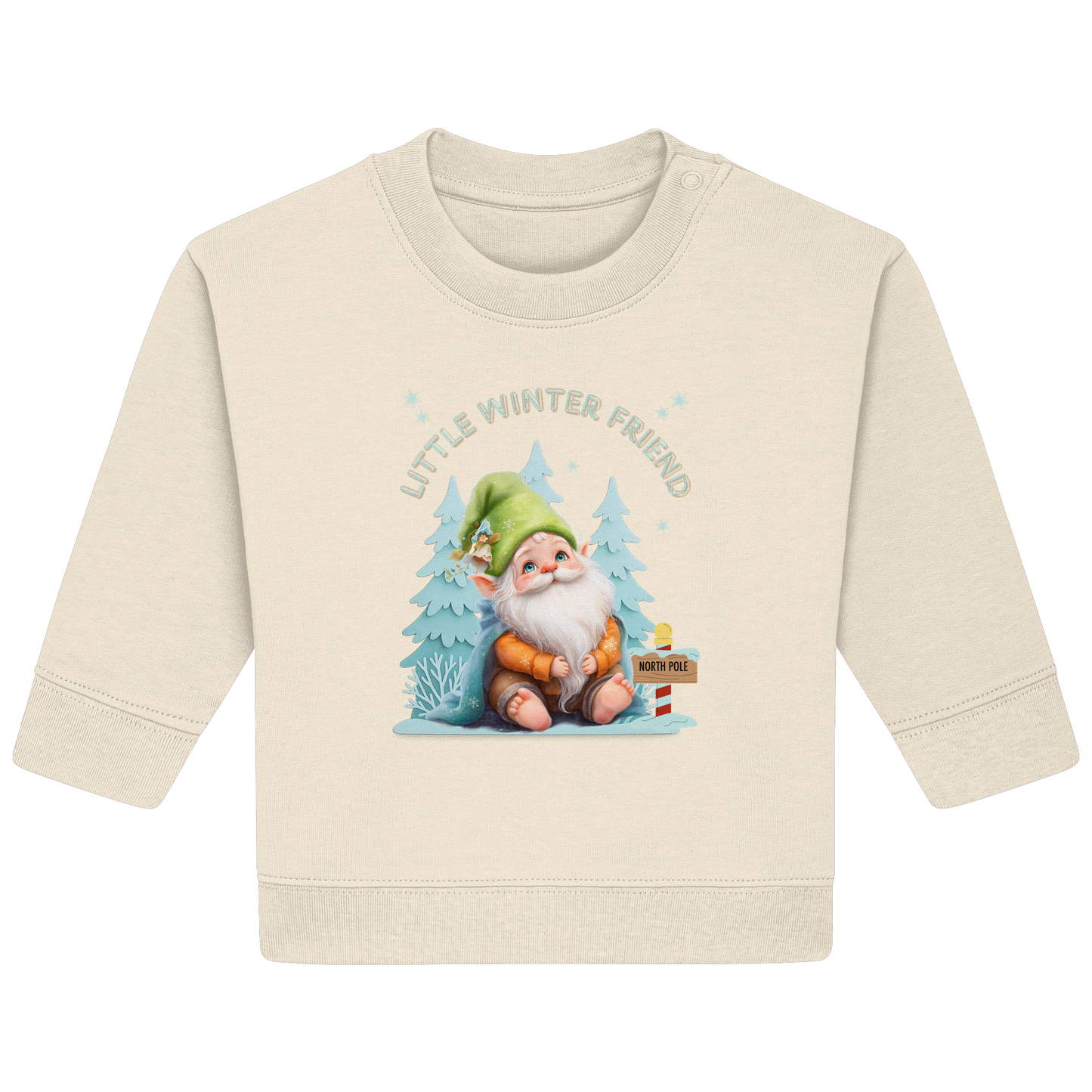 Little Winter Friend – Baby Organic Sweatshirt mit Wichtel