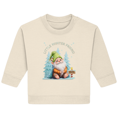 Little Winter Friend – Baby Organic Sweatshirt mit Wichtel