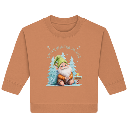Little Winter Friend – Baby Organic Sweatshirt mit Wichtel