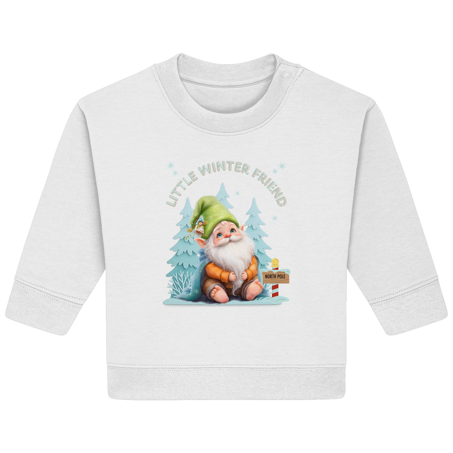 Little Winter Friend – Baby Organic Sweatshirt mit Wichtel