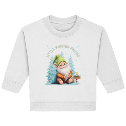 Little Winter Friend – Baby Organic Sweatshirt mit Wichtel