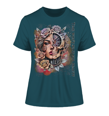 Fitted Ladies Organic Shirt mit kunstvollem Print