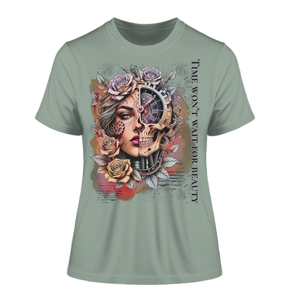 Fitted Ladies Organic Shirt mit kunstvollem Print