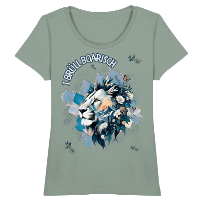 Bayern Dialekt Fitted Ladies Organic Shirt – Boarisch Spruch für Wiesn, Volksfeste & Freizeit | Regular Fit Streetwear