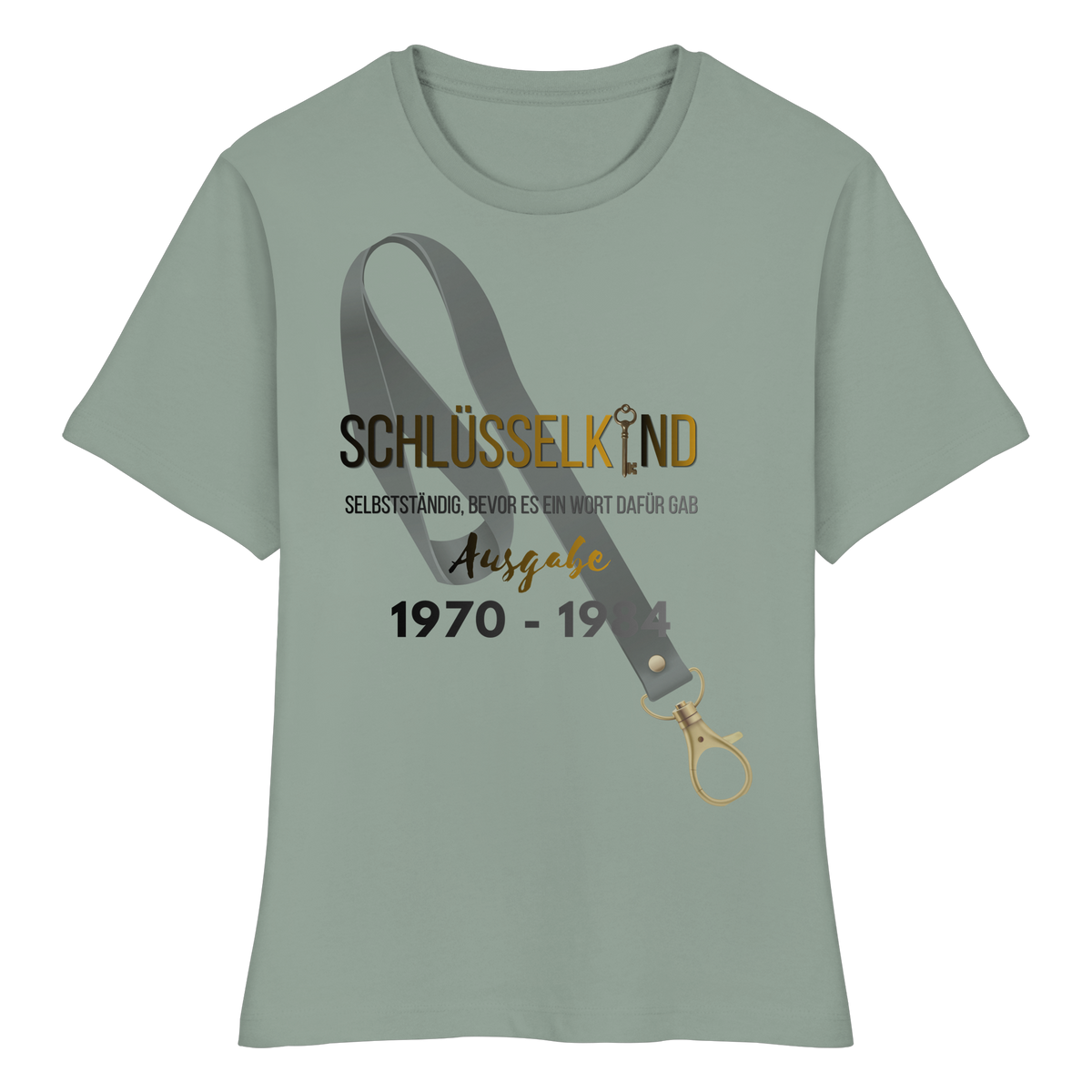 Schlüsselkind T Shirt für Damen Jahrgänge 1970 bis 1984