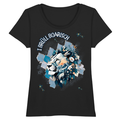 Bayern Dialekt Fitted Ladies Organic Shirt – Boarisch Spruch für Wiesn, Volksfeste & Freizeit | Regular Fit Streetwear