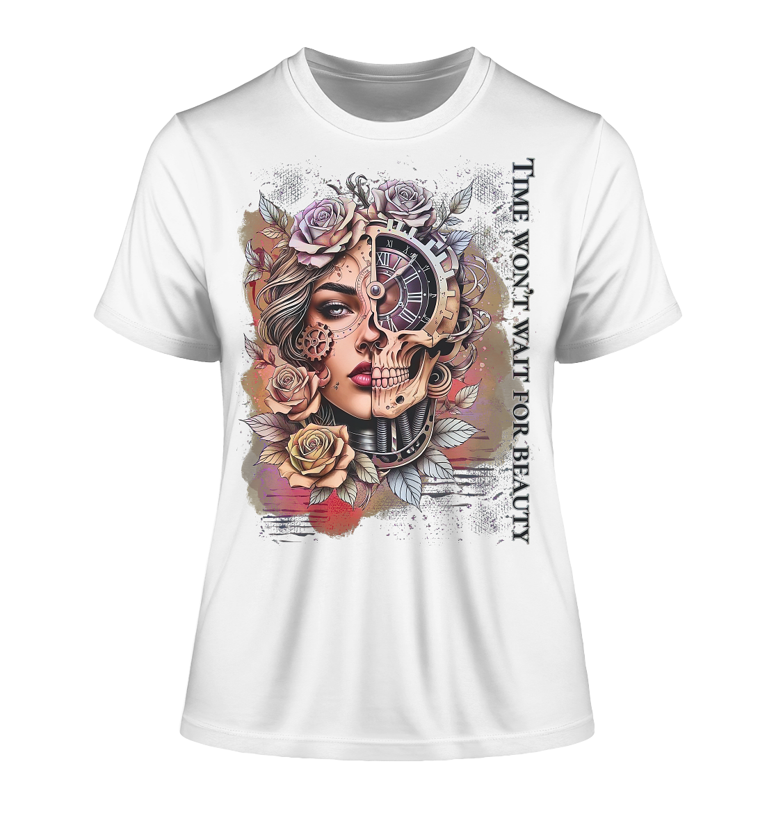 Fitted Ladies Organic Shirt mit kunstvollem Print