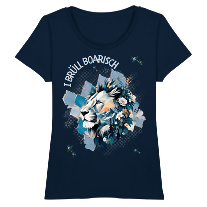 Bayern Dialekt Fitted Ladies Organic Shirt – Boarisch Spruch für Wiesn, Volksfeste & Freizeit | Regular Fit Streetwear