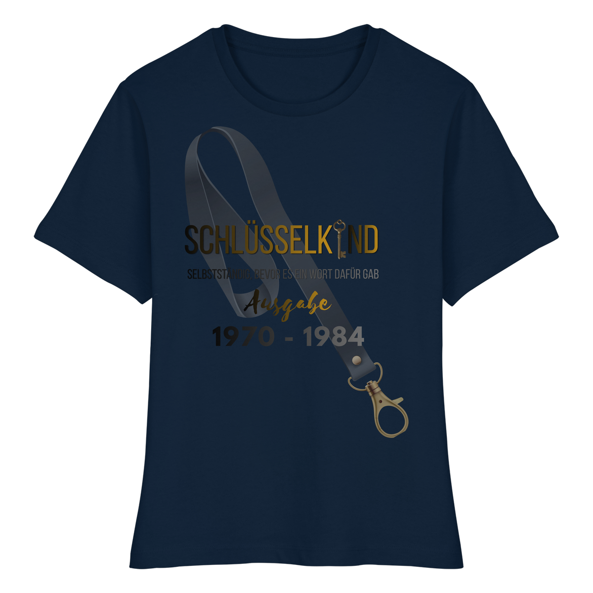 Schlüsselkind T Shirt für Damen Jahrgänge 1970 bis 1984