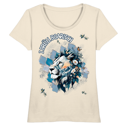 Bayern Dialekt Fitted Ladies Organic Shirt – Boarisch Spruch für Wiesn, Volksfeste & Freizeit | Regular Fit Streetwear