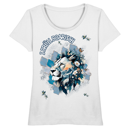 Bayern Dialekt Fitted Ladies Organic Shirt – Boarisch Spruch für Wiesn, Volksfeste & Freizeit | Regular Fit Streetwear
