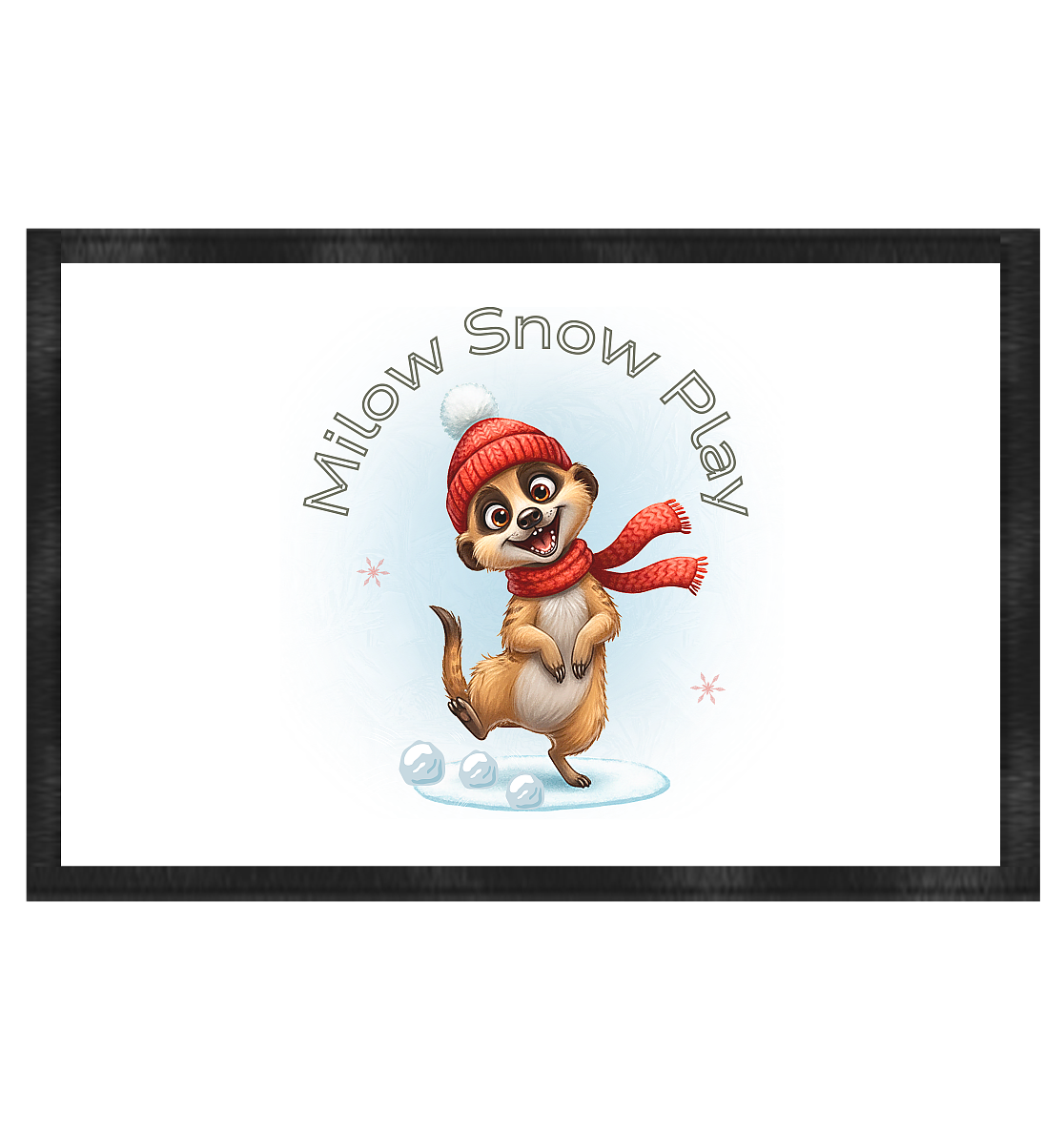 Milow Snow Play – Fußmatte 60×40 cm für Familienflur & Kinderzimmer